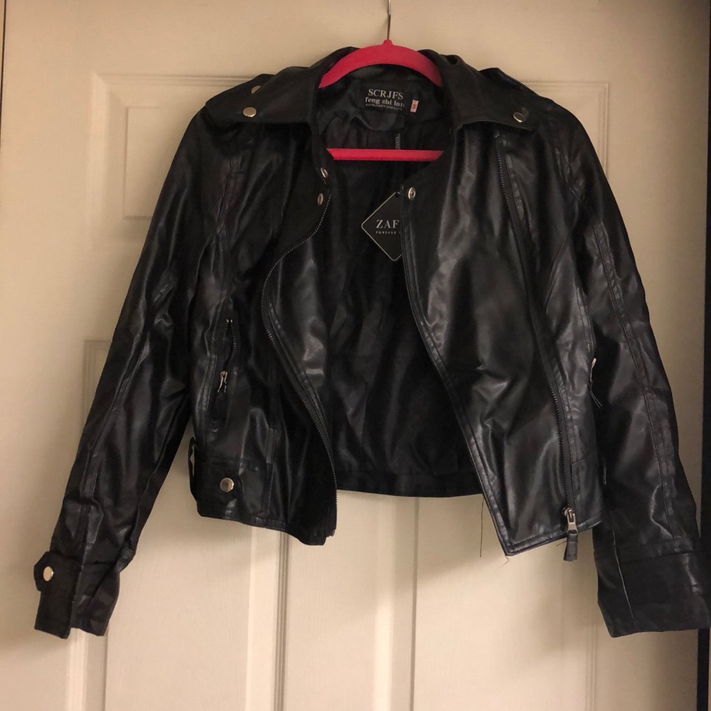 Black Zaful Leather Jacket